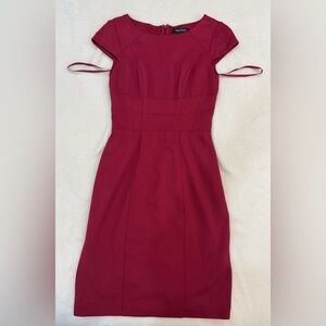 White House Black Market Berry Red Bodycon Dress size 0